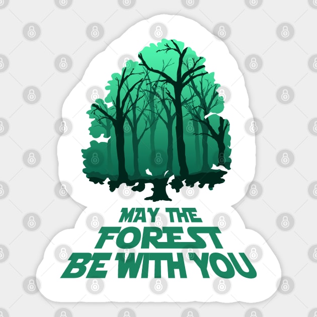 May The Forest Be With You - Wicked Design Sticker by Frontoni